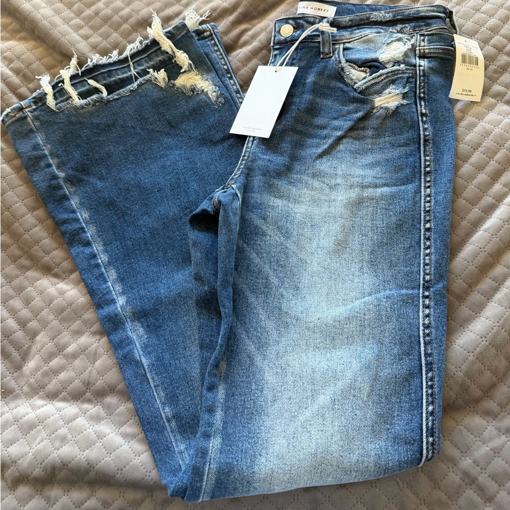 Flying Monkey Blue Straight Leg Jeans